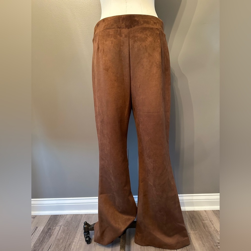 Brown western suede flares extra large - Picture 3 of 5